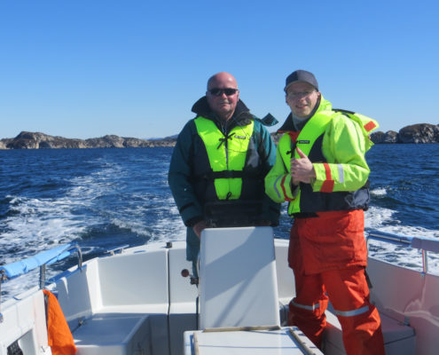 Matthias und Achim auf dem Weg zu den Fischgründen.