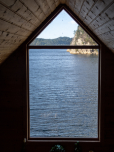 Blick aus dem Fenster Aasheim Rorbuer